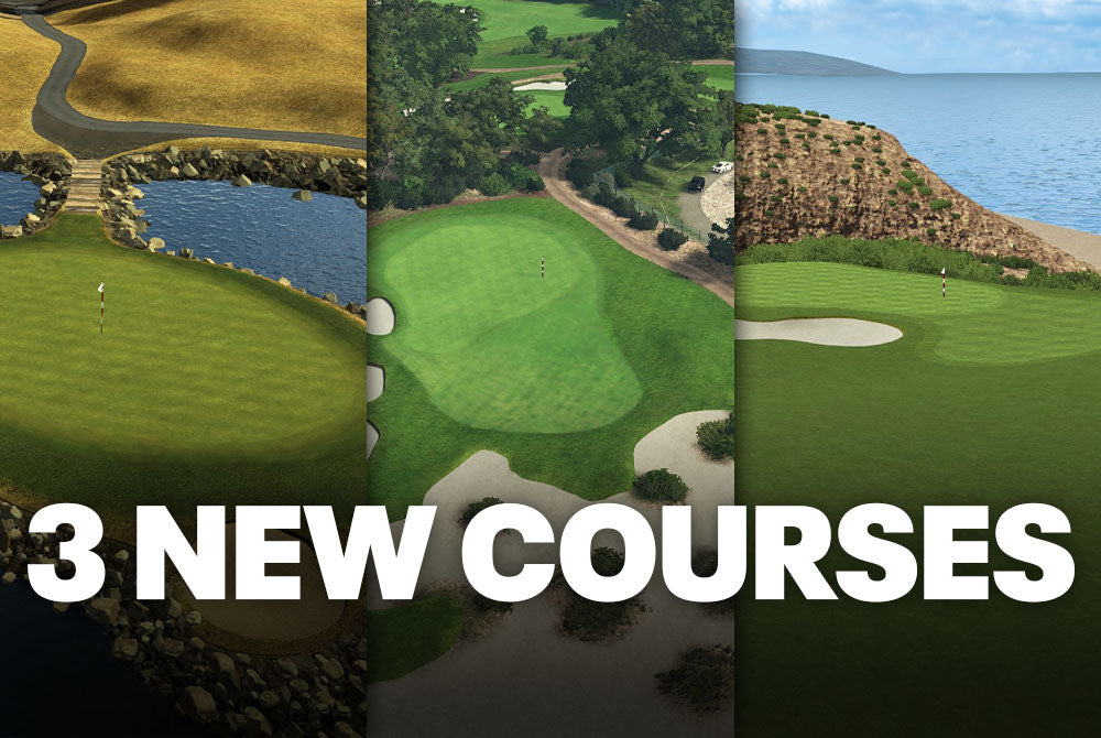 Three new golf courses available for SkyTrak golf simulator - La Jolla Pines, PGA West Stadium, and Bonnie Doon