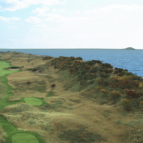 Royal Portrush Golf course with ocean view
