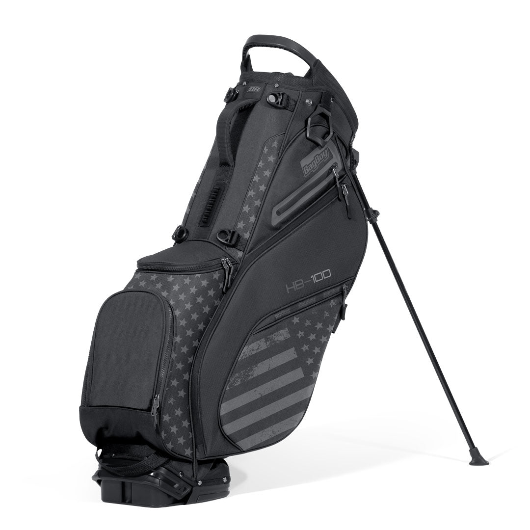 Bag Boy HB-100 Hybrid Stand Bag, black stars and stripes, product photo