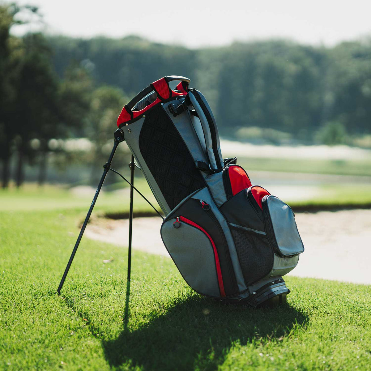 Bag Boy Chiller Hybrid Stand Bag, charcoal red, wide view