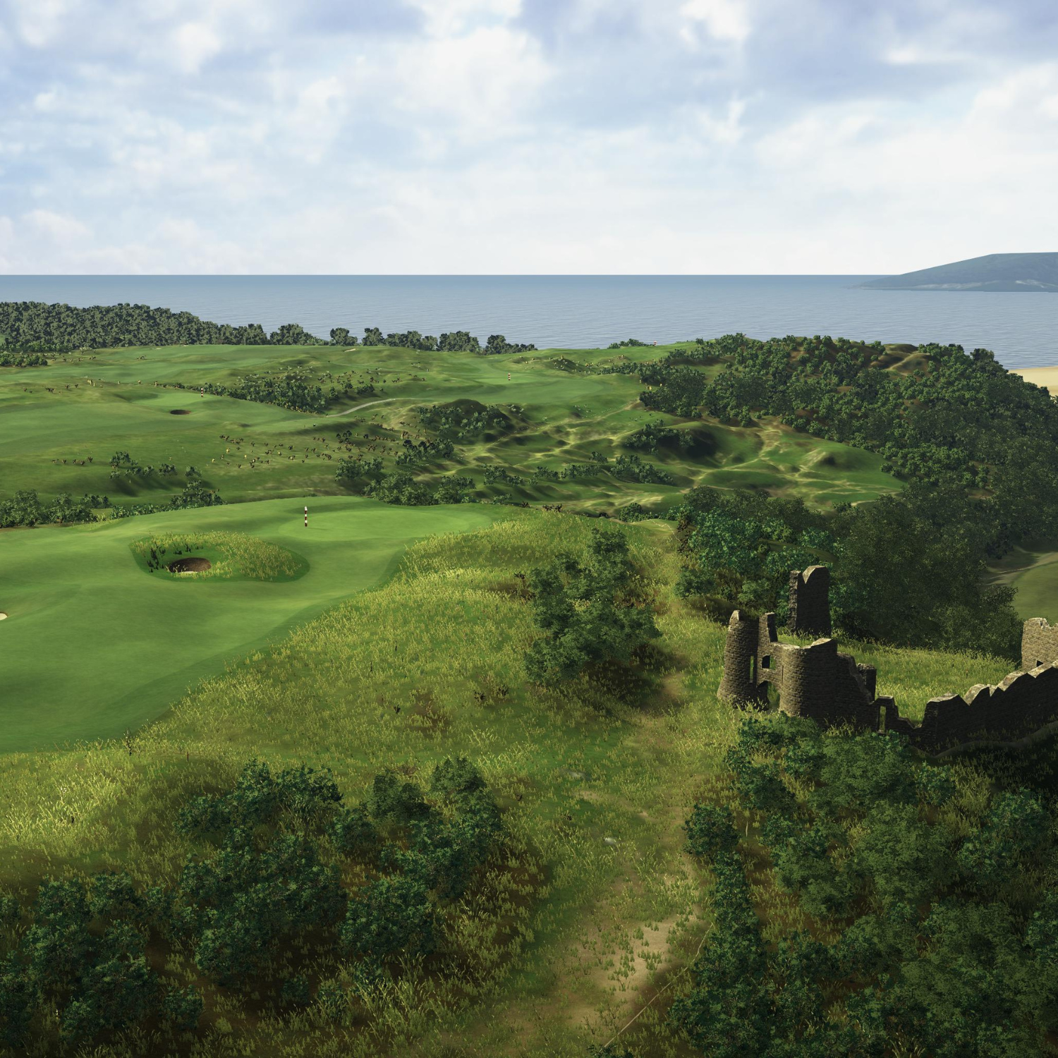 Pennard simulation overview, SKYTRAK Course Play, version 3