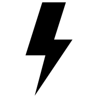 Lightning bolt icon, alternate version